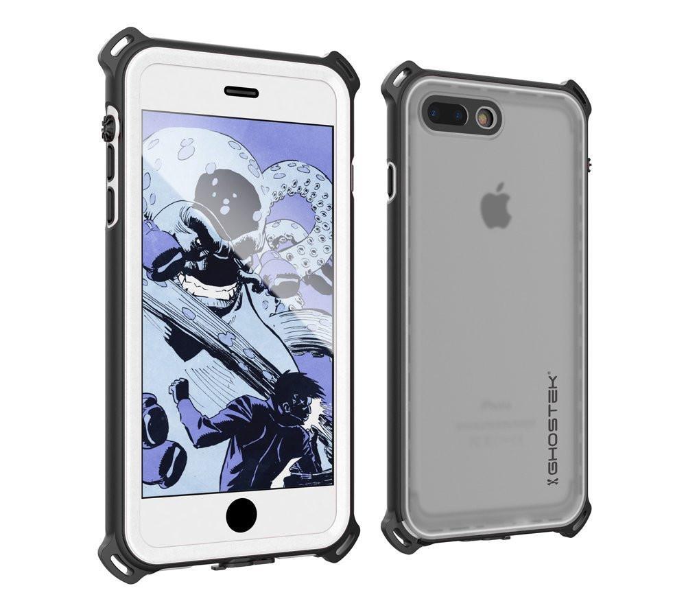 Capa à prova d'água para iPhone 8+ Plus, Série Náutica Ghostek para iPhone 8+ Plus | Proteção subaquática fina | Dever de aventura | Natação (Branca)