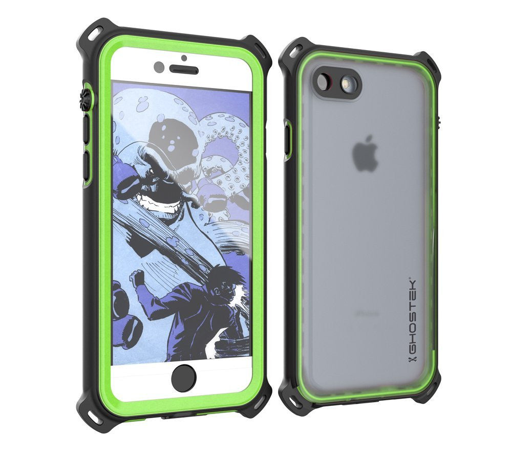 Capa à prova de água para iPhone 7, série Nautical da Ghostek para iPhone 7 | Proteção Slim Subaquática | Dever de Aventura | Ajuste Ultra | Natação (Verde)