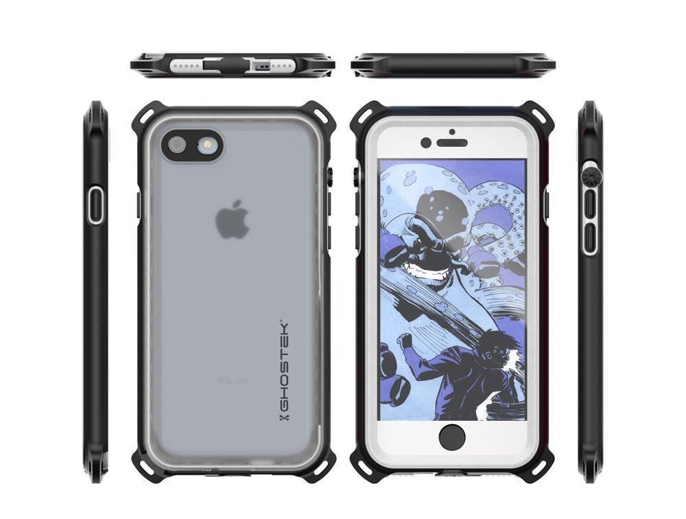iPhone  8  Waterproof Case, Ghostek Nautical Series for iPhone  8  | Slim Underwater Protection | Adventure Duty | Ultra Fit | Swimming (White) (Color in image: Teal)