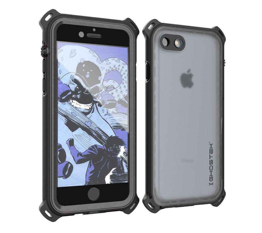 Capa à Prova D'água para iPhone 7, Série Náutica da Ghostek para iPhone 7 | Proteção Slim Subaquática | Ultra Ajuste | Natação (Preto)