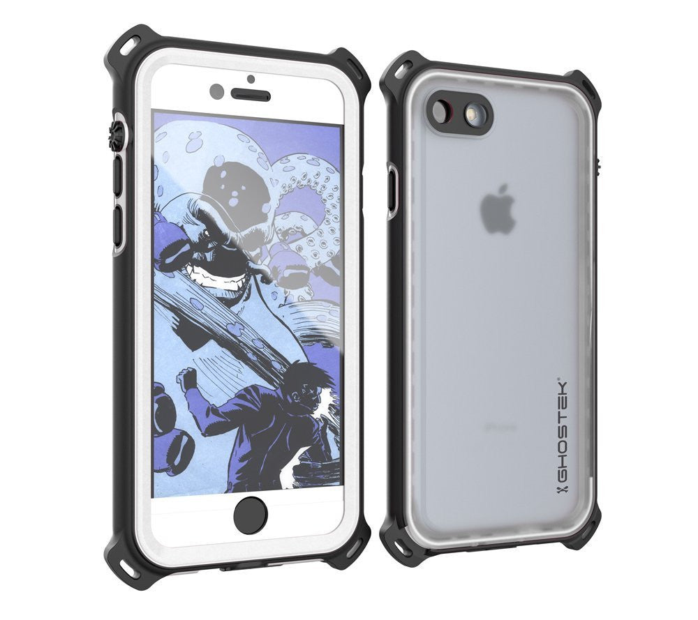 Capa à Prova d'Água para iPhone 7, Série Nautical da Ghostek para iPhone 7 | Proteção Fina Subaquática | Dever de Aventura | Ajuste Ultra | Natação (Branco)