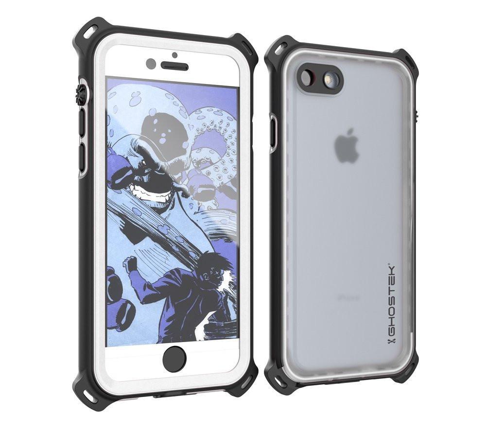 Capa à prova d'água para iPhone 8, série Ghostek Nautical para iPhone 8 | Proteção subaquática slim | Dever de aventura | Ultra Fit | Natação (Branco)