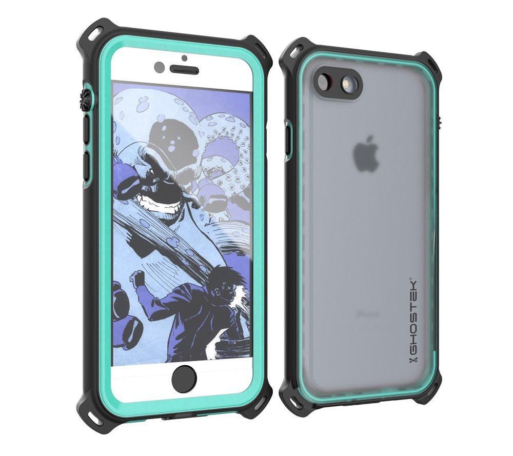 Capa à prova d'água para iPhone 8, série náutica Ghostek para iPhone 8 | Proteção subaquática fina | Dever de aventura | Ultra Fit | Natação (azul petróleo)