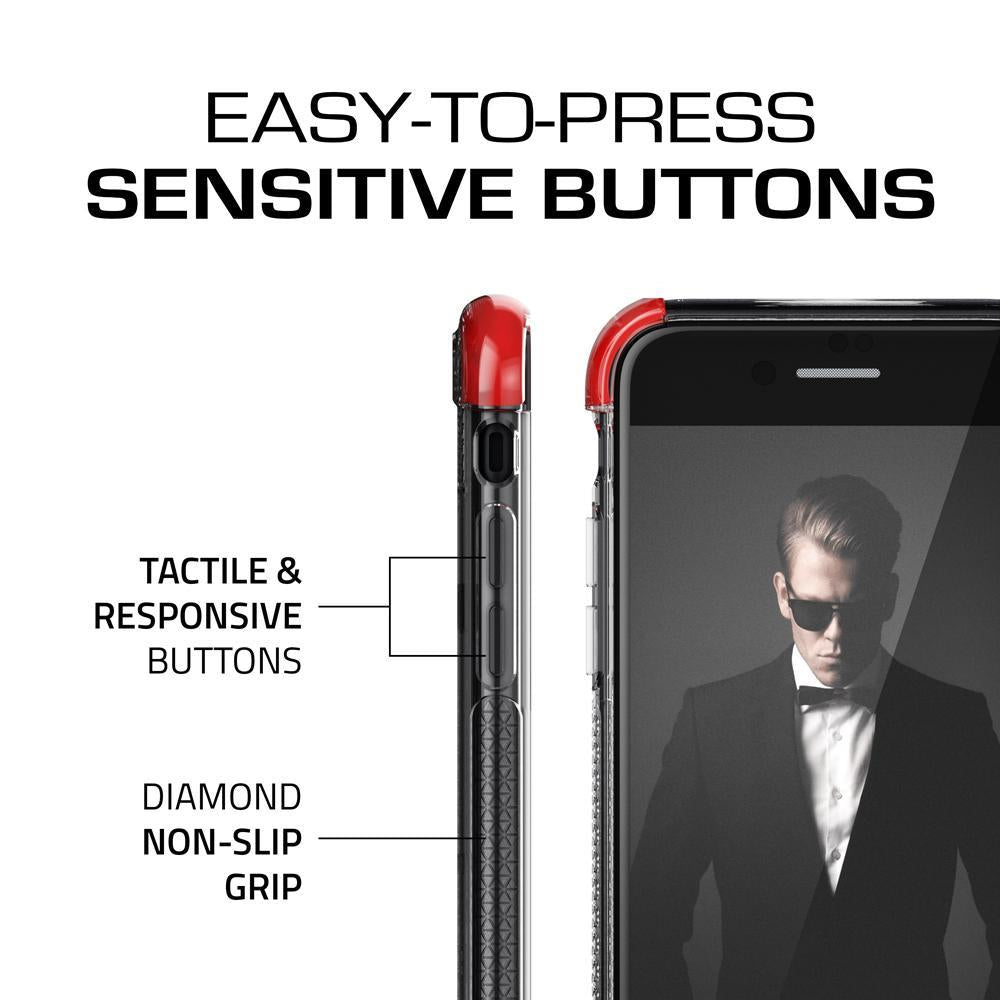 iPhone  8 Case, Ghostek Covert 2 Series for iPhone  8 Protective Case [RED] (Color in image: White)