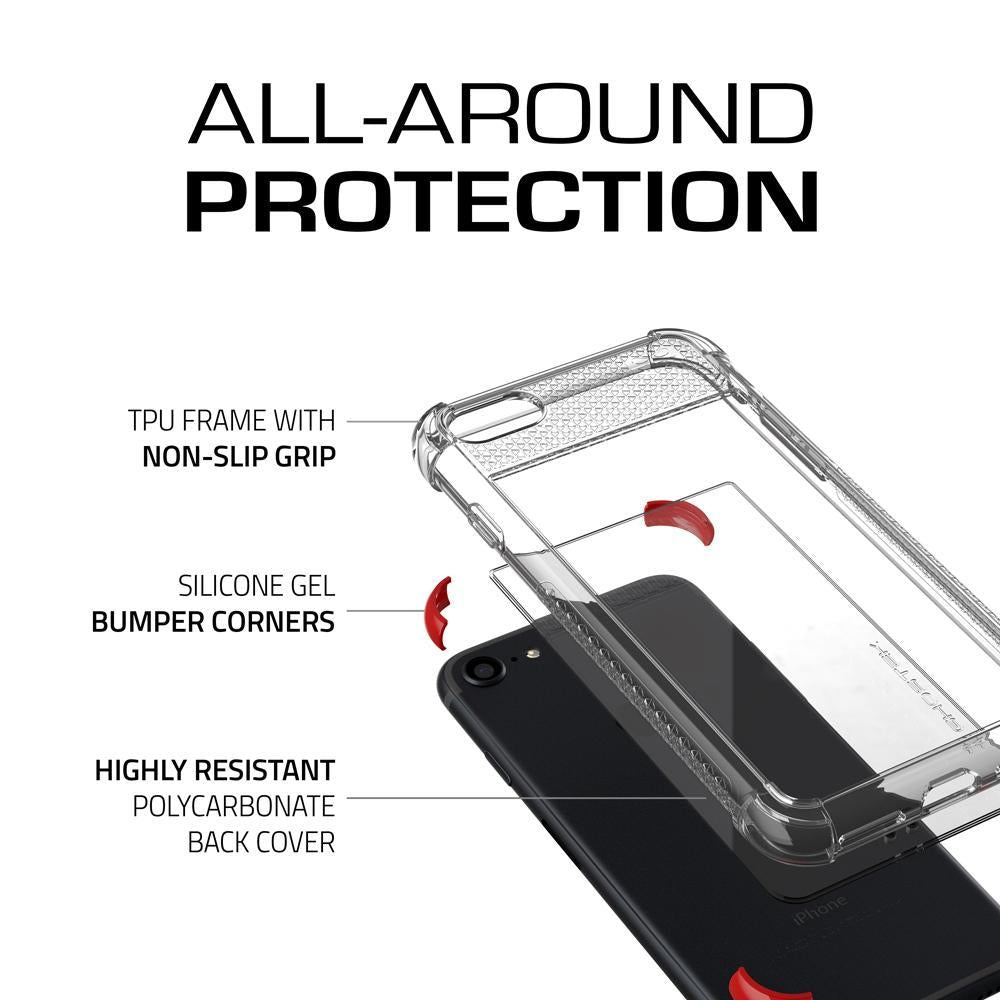 iPhone  8 Case, Ghostek Covert 2 Series for iPhone  8 Protective Case [RED] (Color in image: Pink)