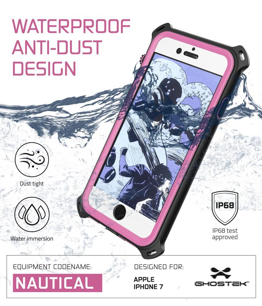iPhone 7 Case, Ghostek Nautical Series  for iPhone 7 Case | PINK (Color in image: Green)