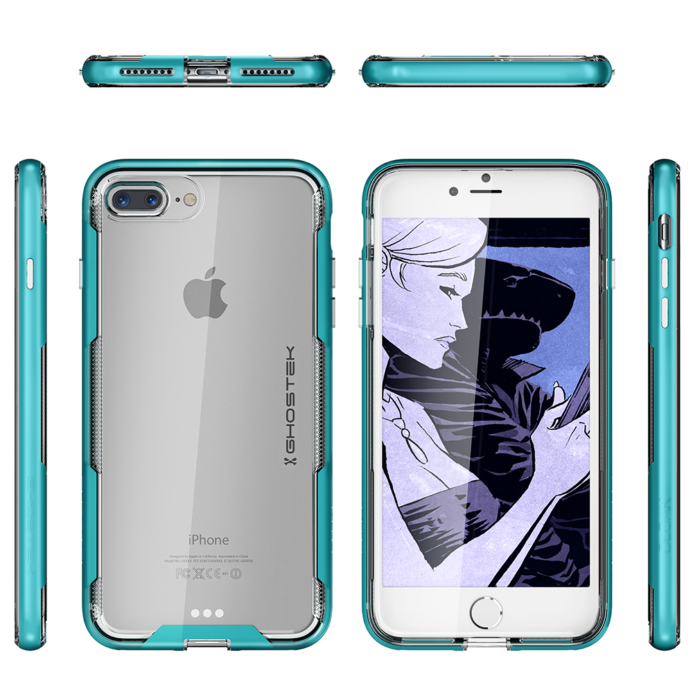 iPhone 7+ Plus Case ,Ghostek Cloak 3 Series  for iPhone 7+ Plus  Case [TEAL] (Color in image: Red)