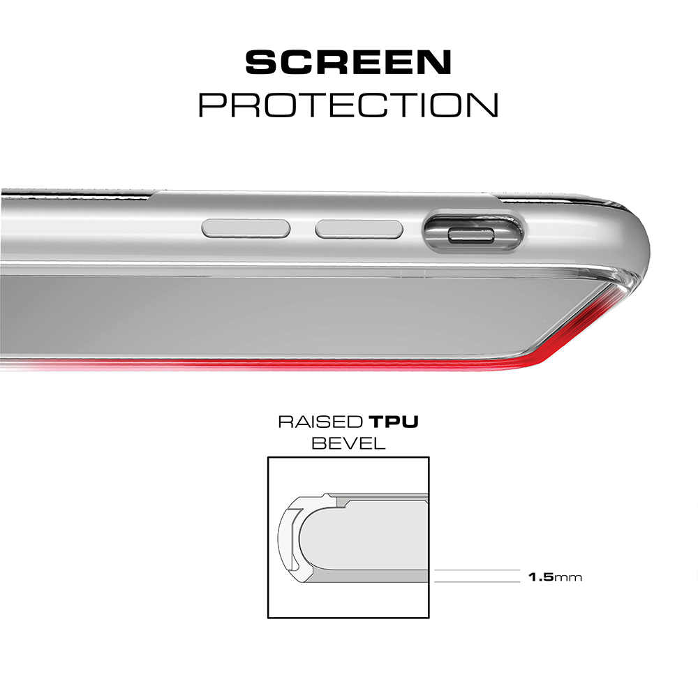 iPhone X Clear Case, Ghostek Cloak 3 Series Military Grade Standard Drop Tested | Slim & Lightweight | Black (Color in image: Teal)