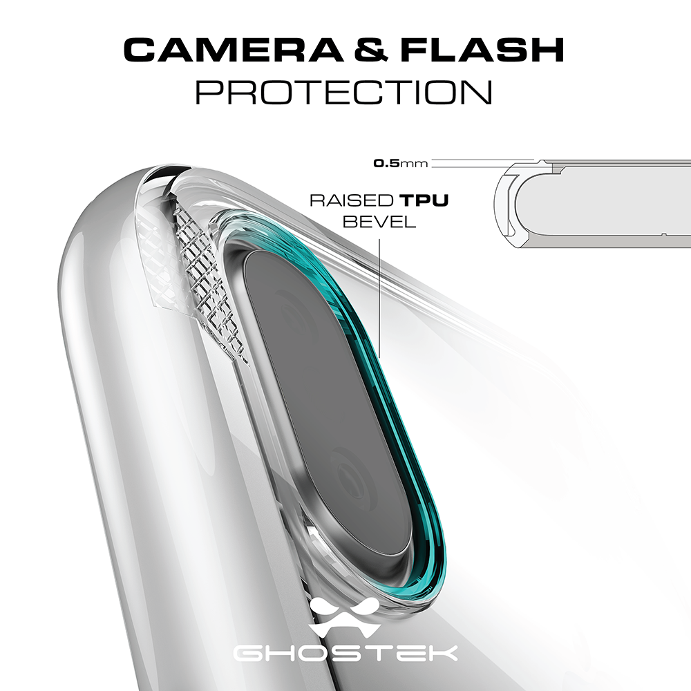 iPhone X Case, Ghostek Cloak 3 Series Ultra Slim Clear Hybrid Shockproof Protective Cover Designed for iPhone 10 – Supports Wireless Charging | Silver (Color in image: Silver)