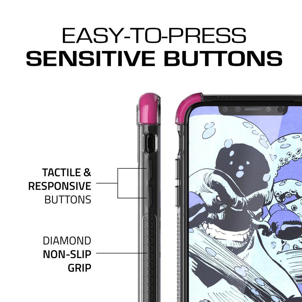 Apple iPhone X Case, Ghostek Covert 2 Series Stylish Durable with Diamond Grip | Shock Reduction with Silicone Gel Corners | Pink (Color in image: Orange)