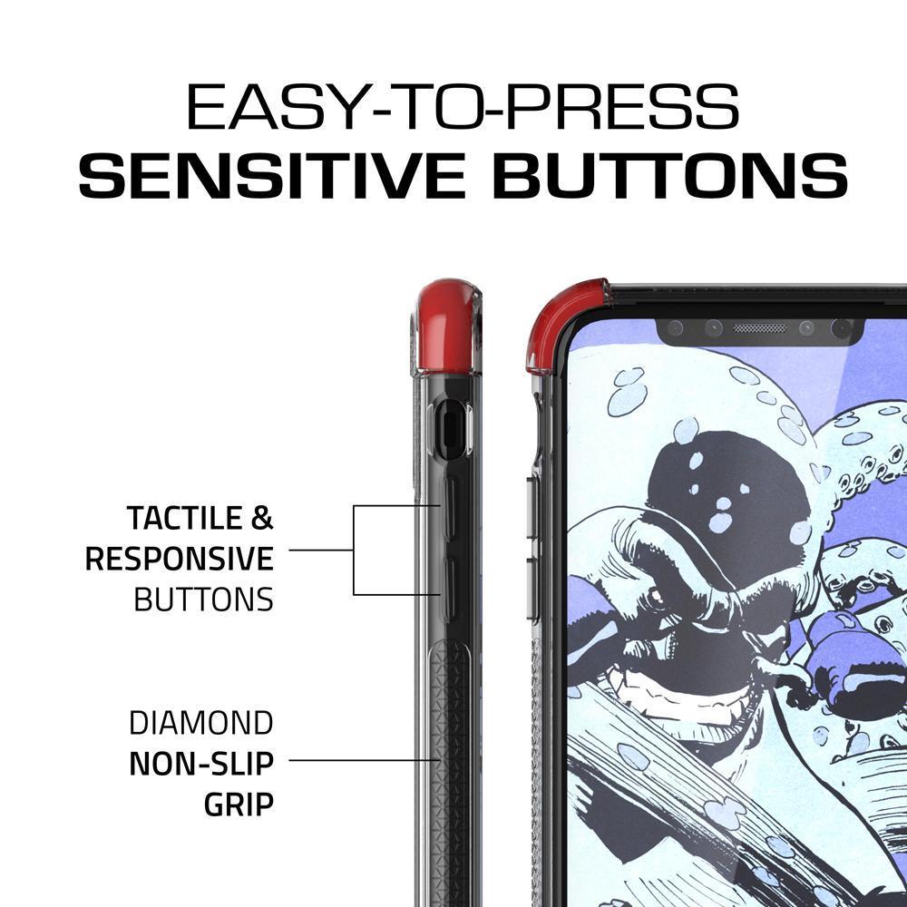 iPhone X Case, Military Grade Standard Drop Tested & Supports Wireless Charging | Ghostek Covert 2 Series – Perfect Ultra Slim Protection | Red (Color in image: Pink)