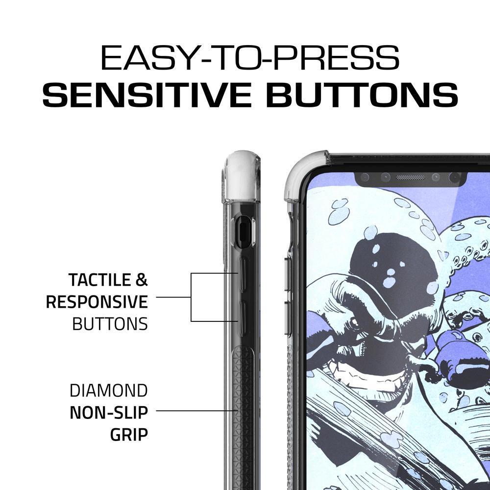 iPhone X Slim Clear Case, Ghostek Covert 2 Series Ultra Thin Shockproof Protective Cover | Hybrid Impact Drop Protection Technology | White (Color in image: Teal)