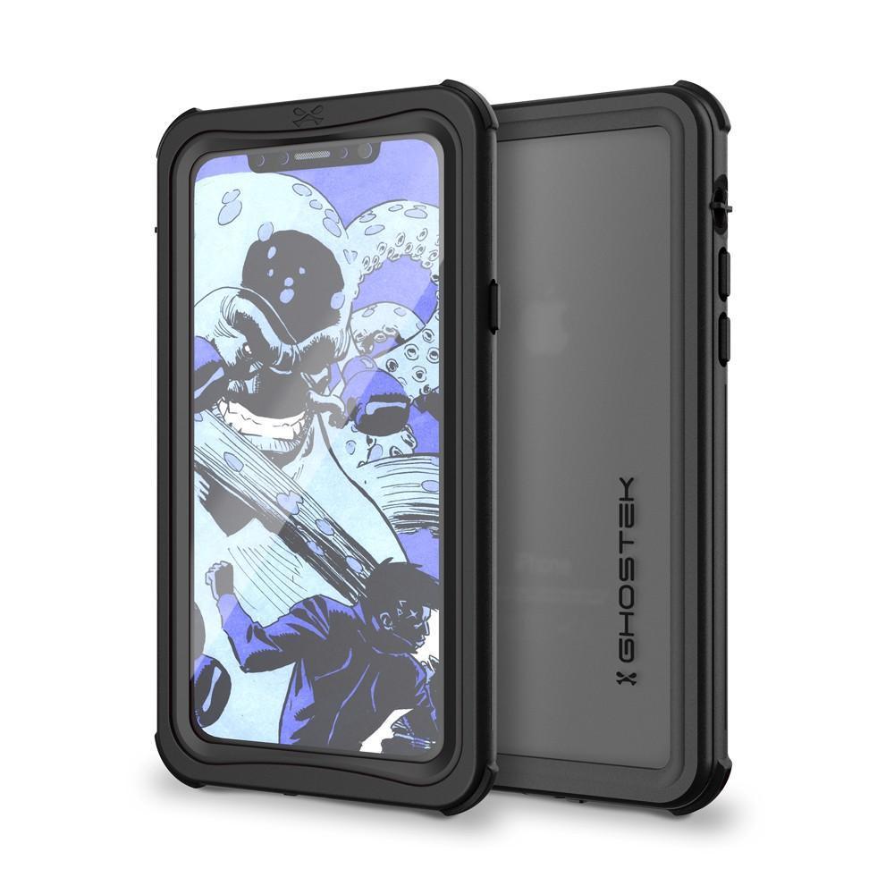Capa à Prova d'Água para iPhone X, Ghostek Nautical Militar Grau de Resistência a Choques e Quedas Testada | Compatível com Face ID - Embalagem de Varejo | Preto