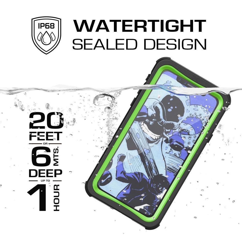 iPhone X Waterproof Case, Ghostek Nautical Rugged Heavy Duty + Screen Protector | Premium Protective Construction iPhone10 | Green 