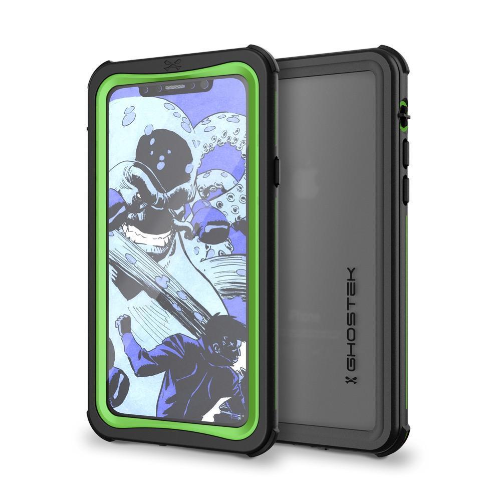 Capa à Prova d'Água para iPhone X, Ghostek Nautical Resistente e Resistente + Protetor de Tela | Construção Protetora Premium iPhone10 | Verde
