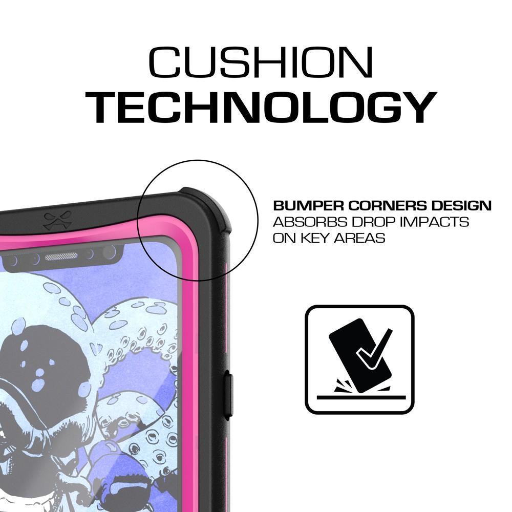 Ghostek Nautical Ultra Slim iPhone X Waterproof Case Fully Sealed Drop Resistant | Swimming Fishing Boating Snorkeling Jet Skiing Sailing Canoeing Kayaking Surfing Scuba Diving | Pink (Color in image: Teal)