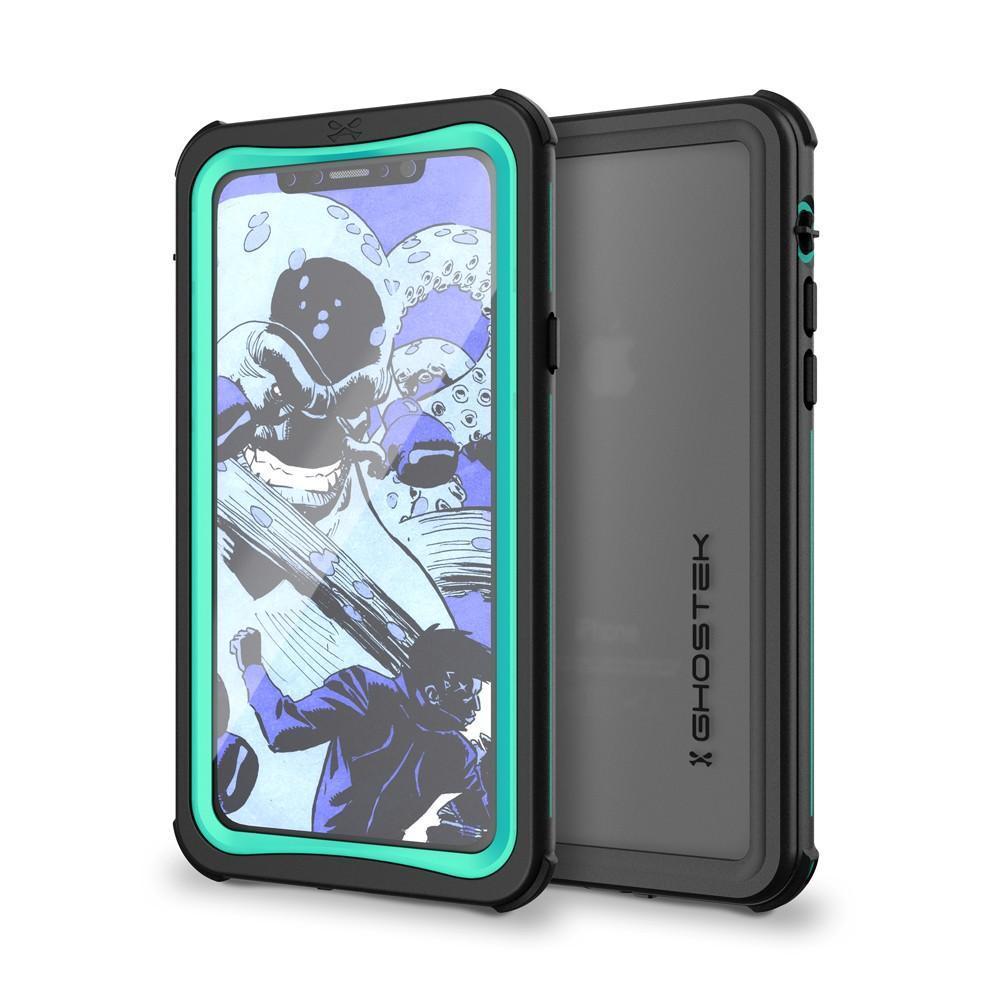 Capa resistente à água para iPhone X, da série Nautical Ghostek Extreme Durable Tough Cover | Design híbrido resistente a impactos para uso ao ar livre | Teal.