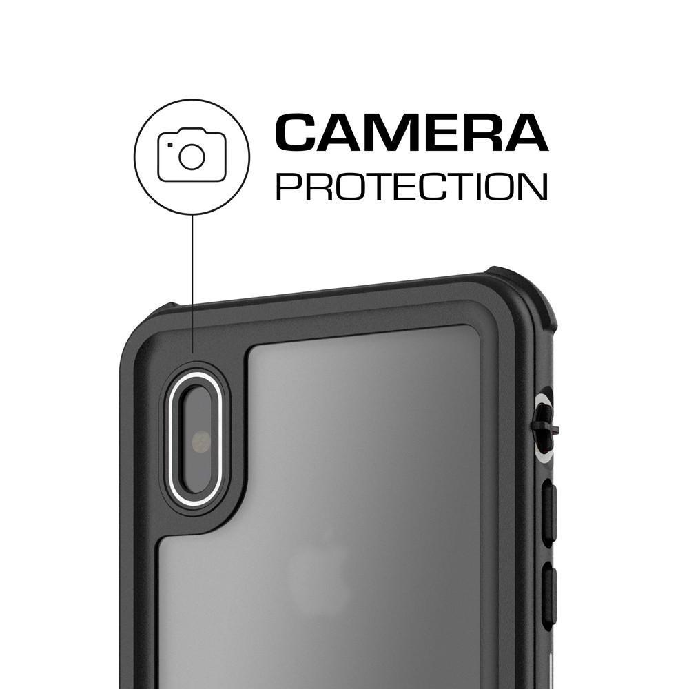 iPhone X Waterproof Case, Ghostek Nautical Series Full Body Shockproof Armor Design | Dustproof Snowproof Dirtproof Underwater Swimming Diving Floating Slim Fit Supports Wireless Charging | White 