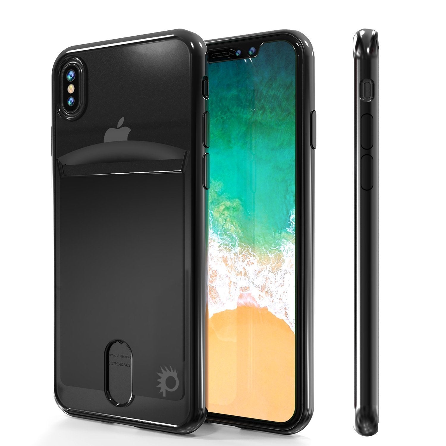 Capa iPhone X, PUNKcase [Série LUCID] Capa Protetora Slim Fit de Dupla Camada de Armadura com Protetor de Tela Scratch Resistant PUNKSHIELD [Preto]