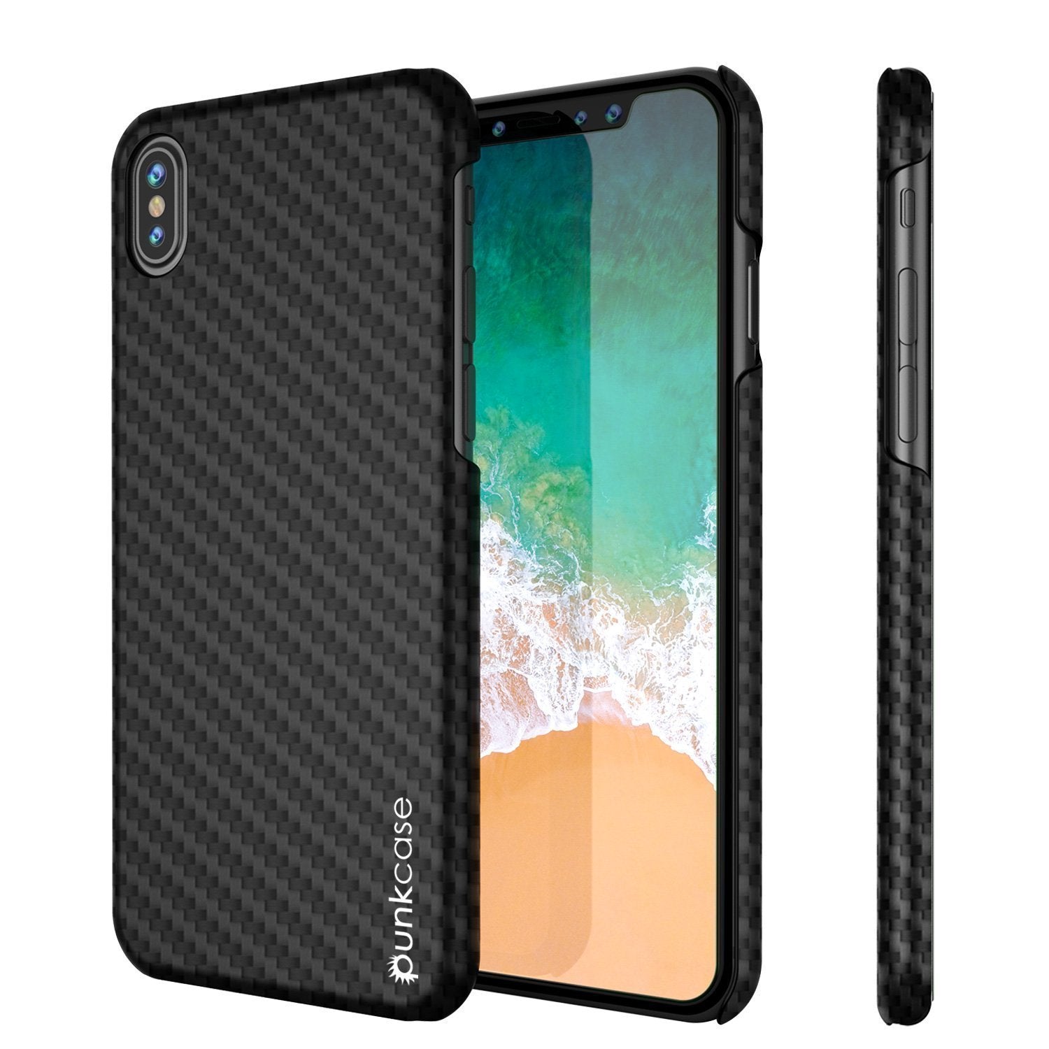 Capa para iPhone XR, Punkcase CarbonShield, Resistente e Ultra Fina 2 Peças de Dupla Camada [à prova de choque]