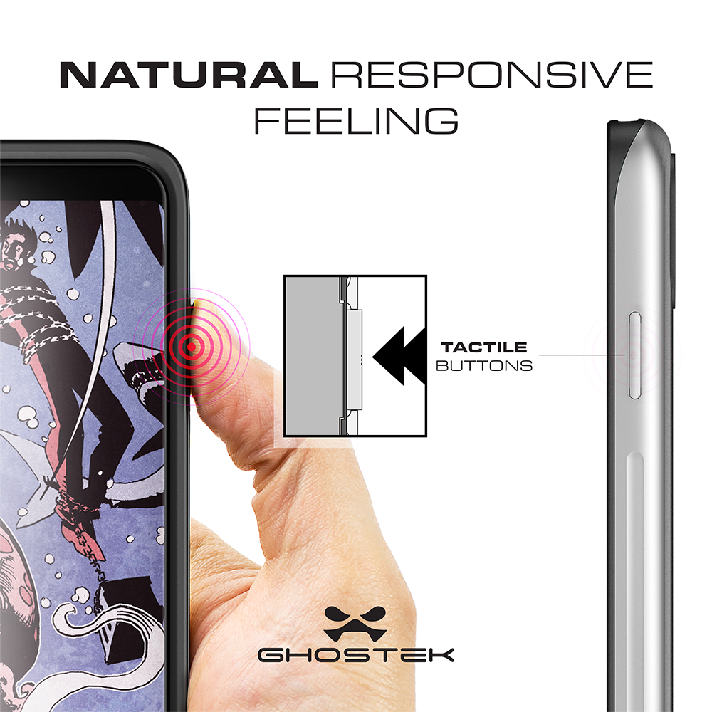 iPhone X Case, Ghostek [Atomic Slim Series] Ultimate Drop Protection Clear Back | Modern Contemporary Design | Pink (Color in image: Red)