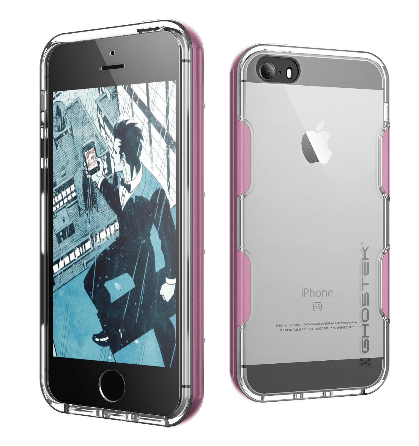Capa para iPhone SE/5S/5 Ghostek® Cloak Pink Slim | Vidro Temperado | Garantia vitalícia de troca