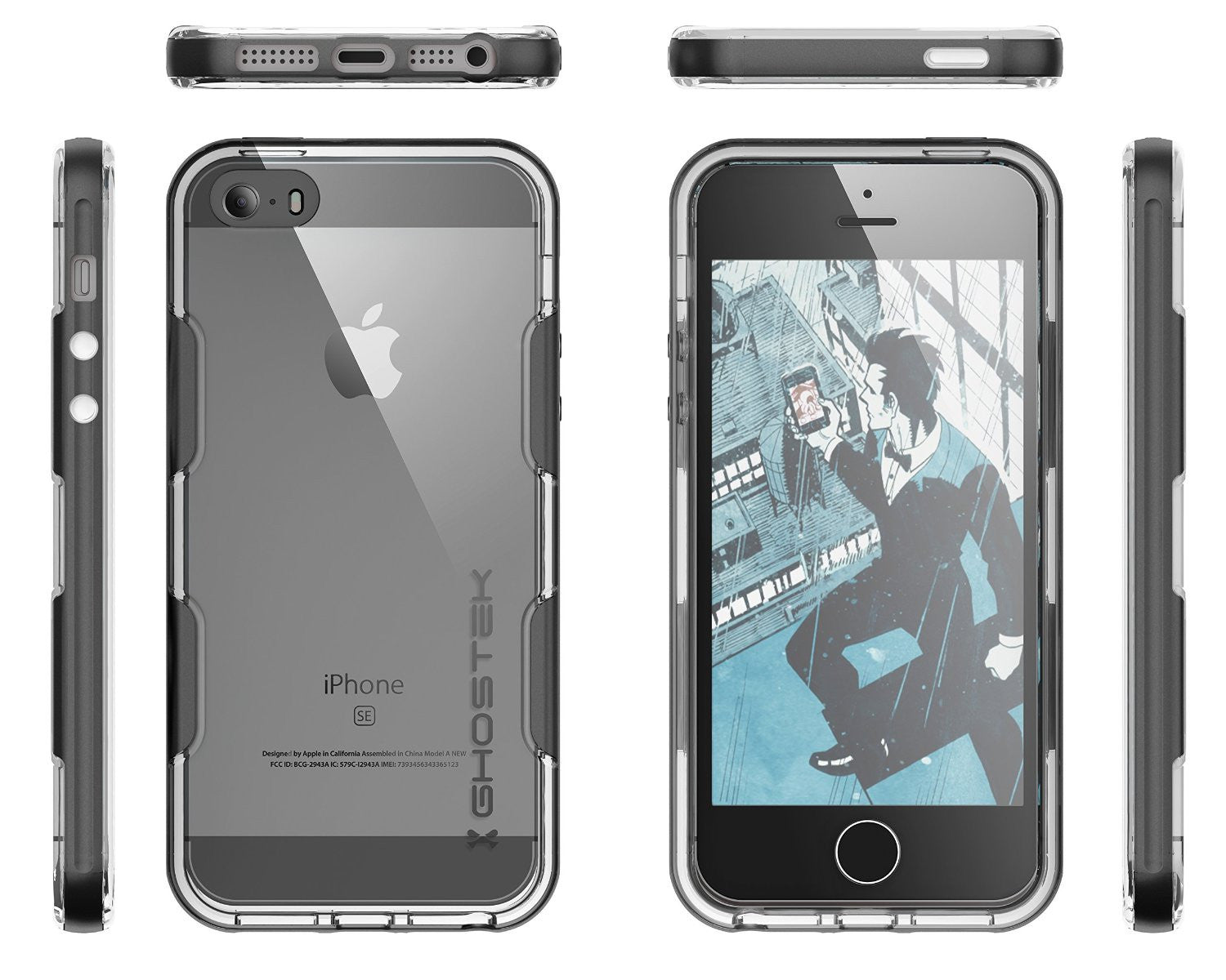 iPhone SE/5S/5 Case Ghostek® Cloak Space Grey Series | Tempered Glass | Lifetime Warranty Exchange (Color in image: silver)