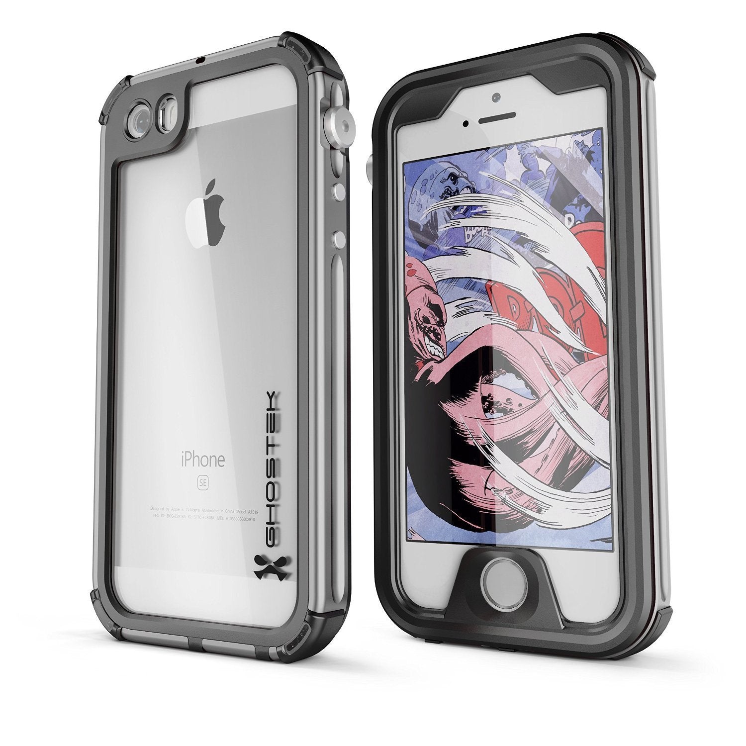 iPhone 8 Waterproof Case, Ghostek® Atomic 3.0 Silver Series | Underwater | Touch-ID (Color in image: Gold)
