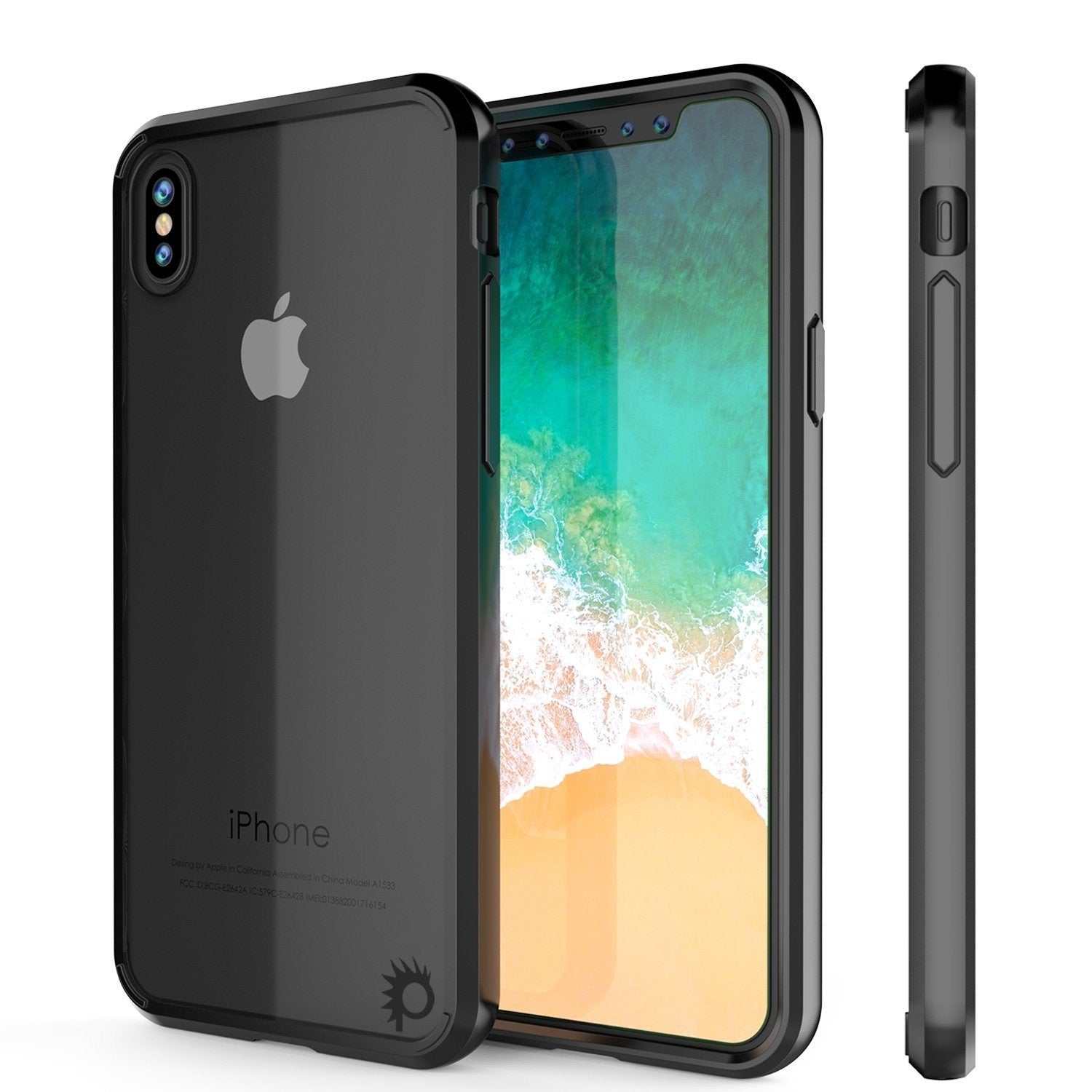 Capa para iPhone XS Max, PUNKcase [Série Lucid 2.0] [Ajuste Slim] Capa de Proteção [Preto]
