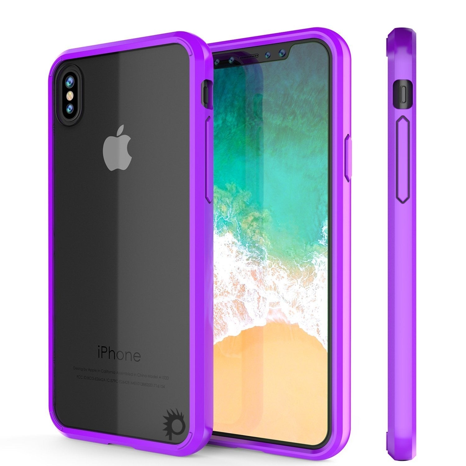 Capa para iPhone XS Max, PUNKcase [Série Lucid 2.0] [Ajuste Slim] Capa de Armadura [Roxo]