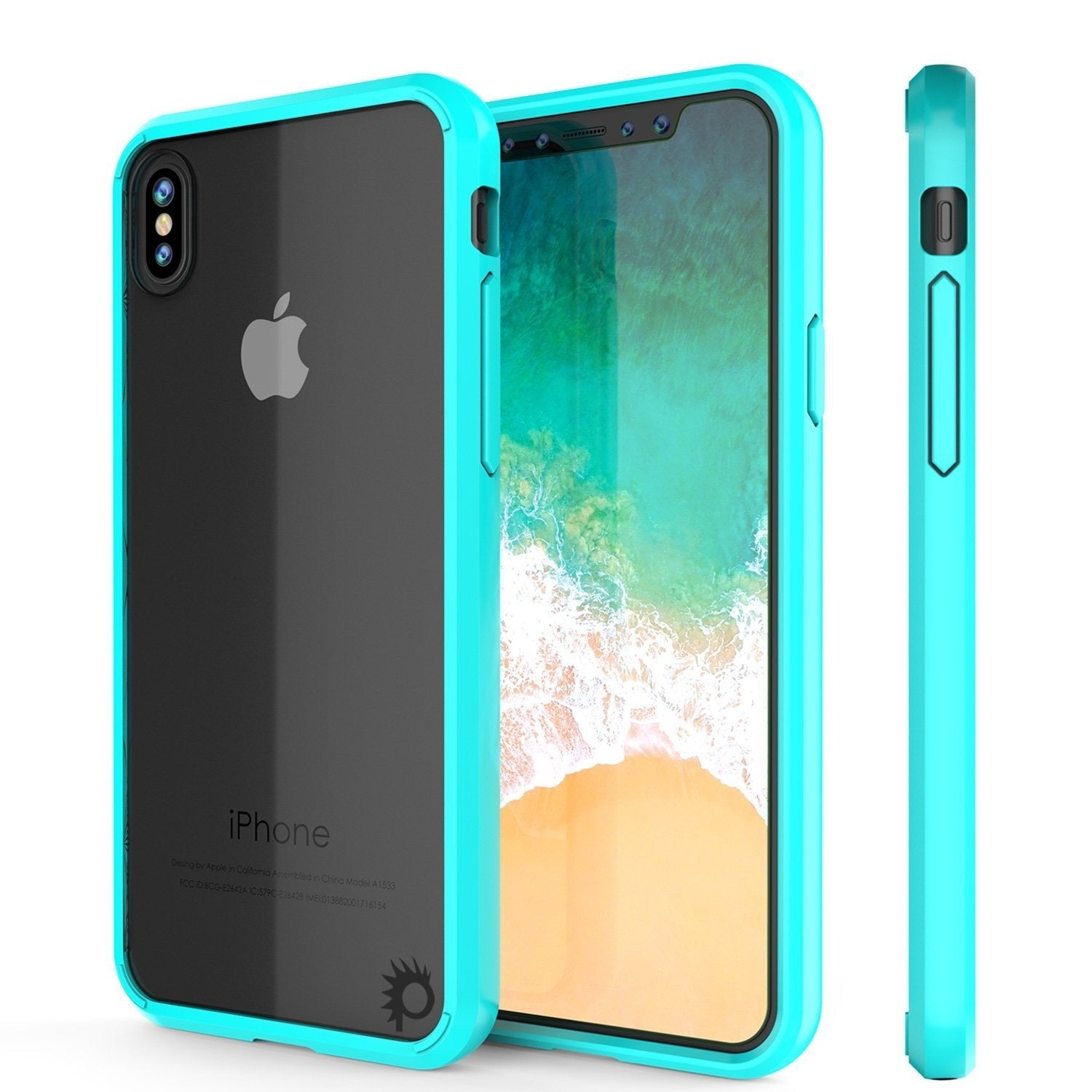 Capa para iPhone XS Max, PUNKcase [Série Lucid 2.0] [Ajuste Slim] Capa protetora [Azul-petróleo]