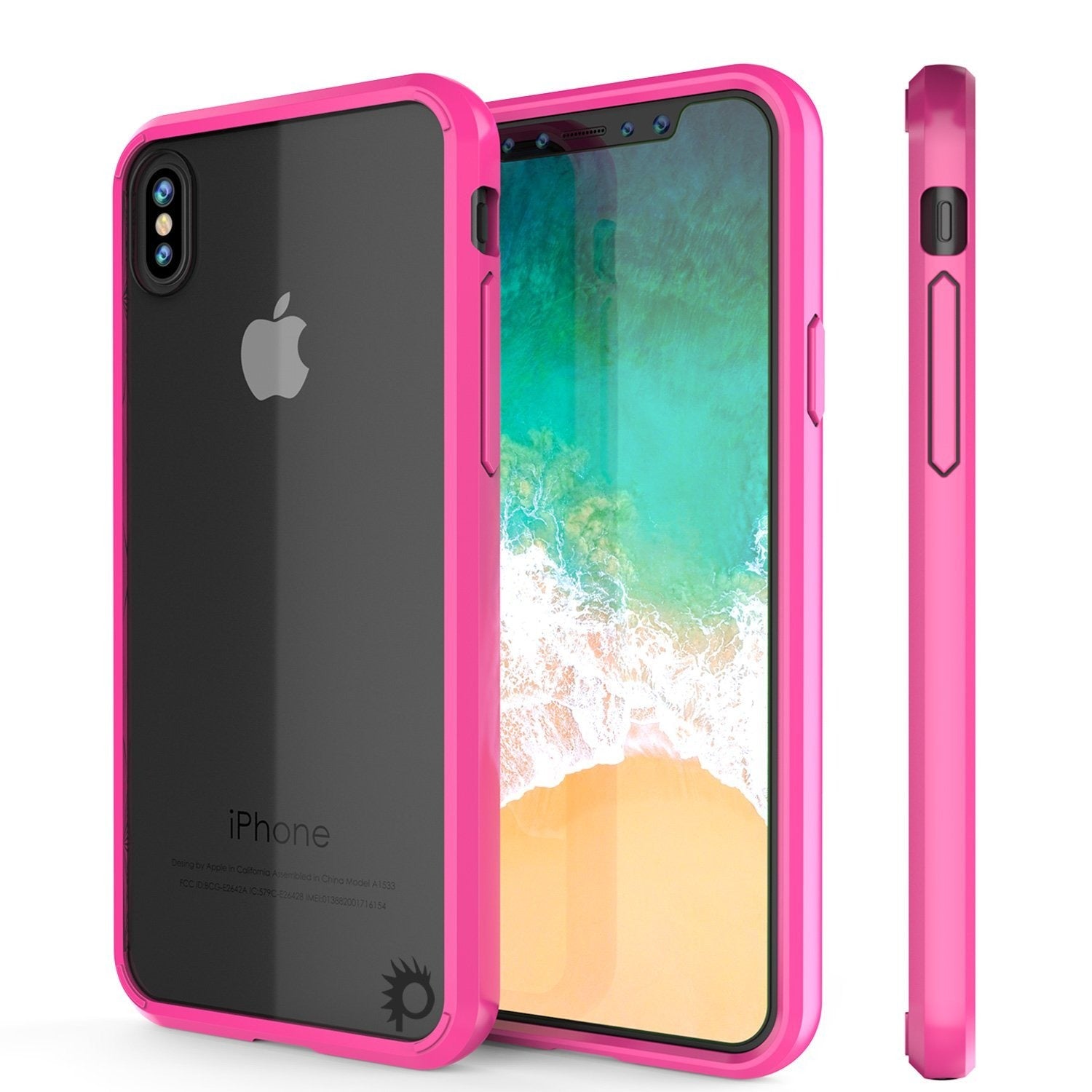 Capa para iPhone XS Max, PUNKcase [Série Lucid 2.0] [Ajuste Slim] Capa de Armadura [Cor-de-Rosa]