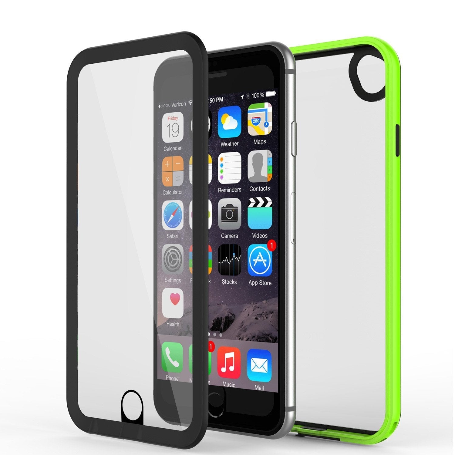 Capa à prova d'água para Apple iPhone 8, PUNKcase CRYSTAL 2.0 Verde Claro com Protetor de Tela Aderido | Garantia