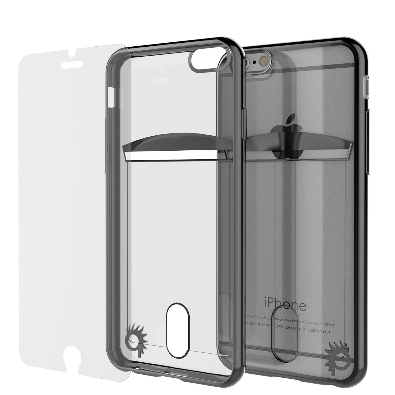 iPhone 6s+ Plus/6+ Plus Case, PUNKCASE® LUCID Black Series | Card Slot | SHIELD Screen Protector (Color in image: Gold)