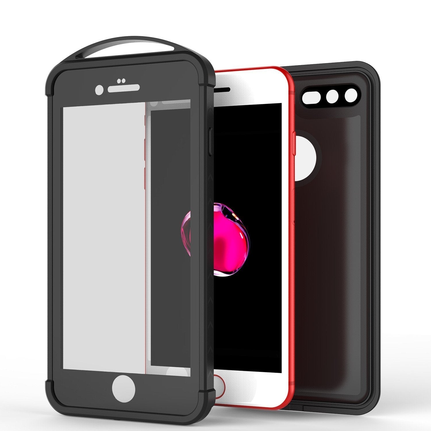 iPhone 8+ Plus Waterproof Case, Punkcase ALPINE Series, Black | Heavy Duty Armor Cover (Color in image: white)