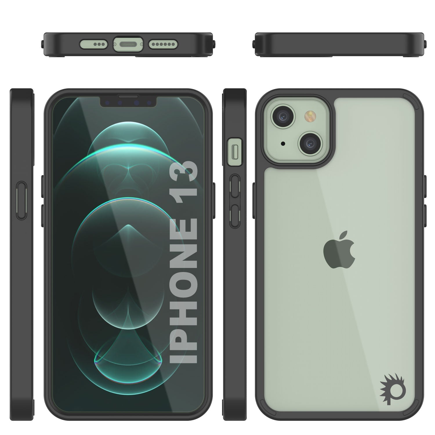 Capa iPhone 13 Punkcase® LUCID 2.0 Série Preto c/ Protetor de Tela PUNK SHIELD | Ajuste Ultra