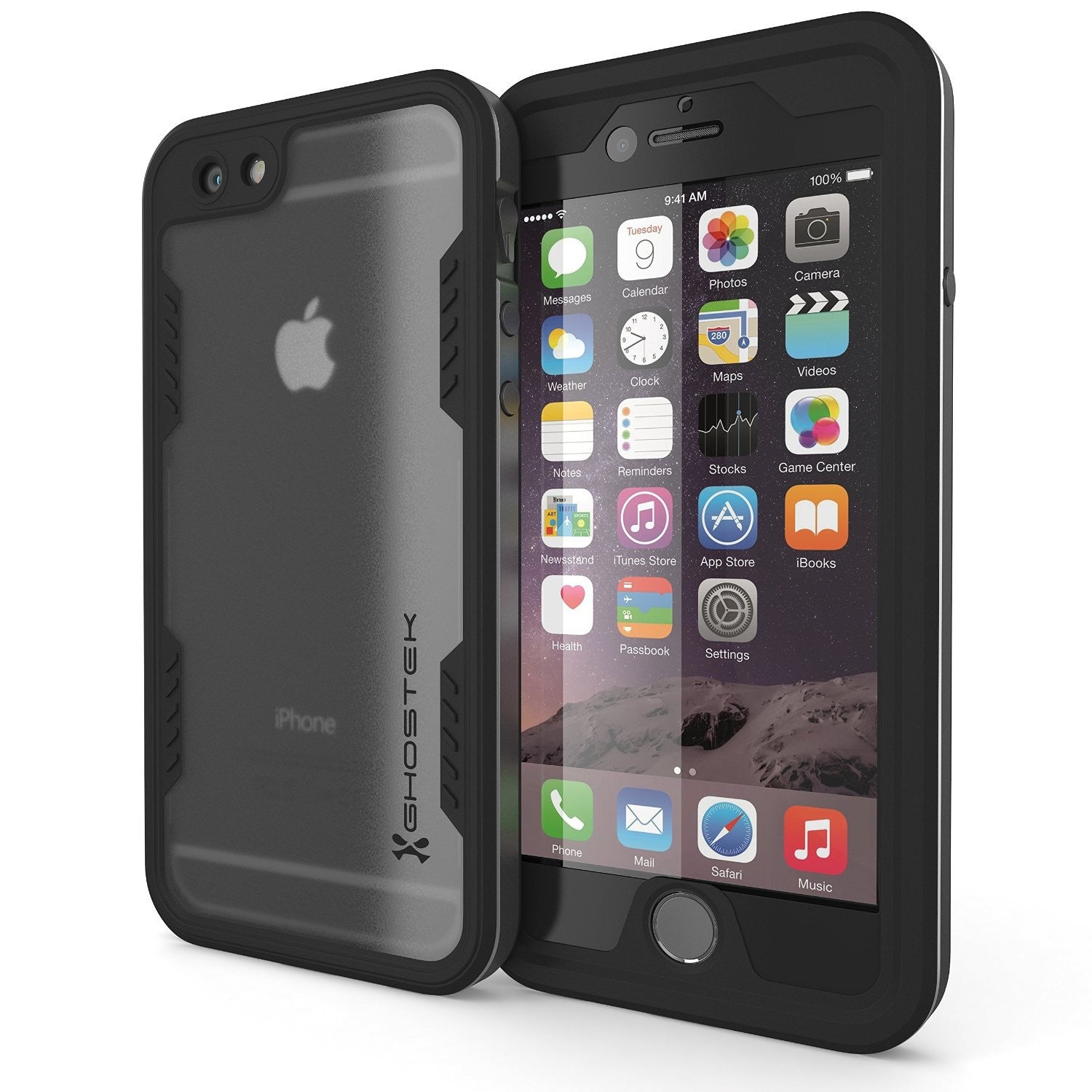 Capa à prova d'água para iPhone 6/6S, Ghostek Atomic 2.0 Cinza Espacial com Protetor de Tela Incluso | Ajuste Slim