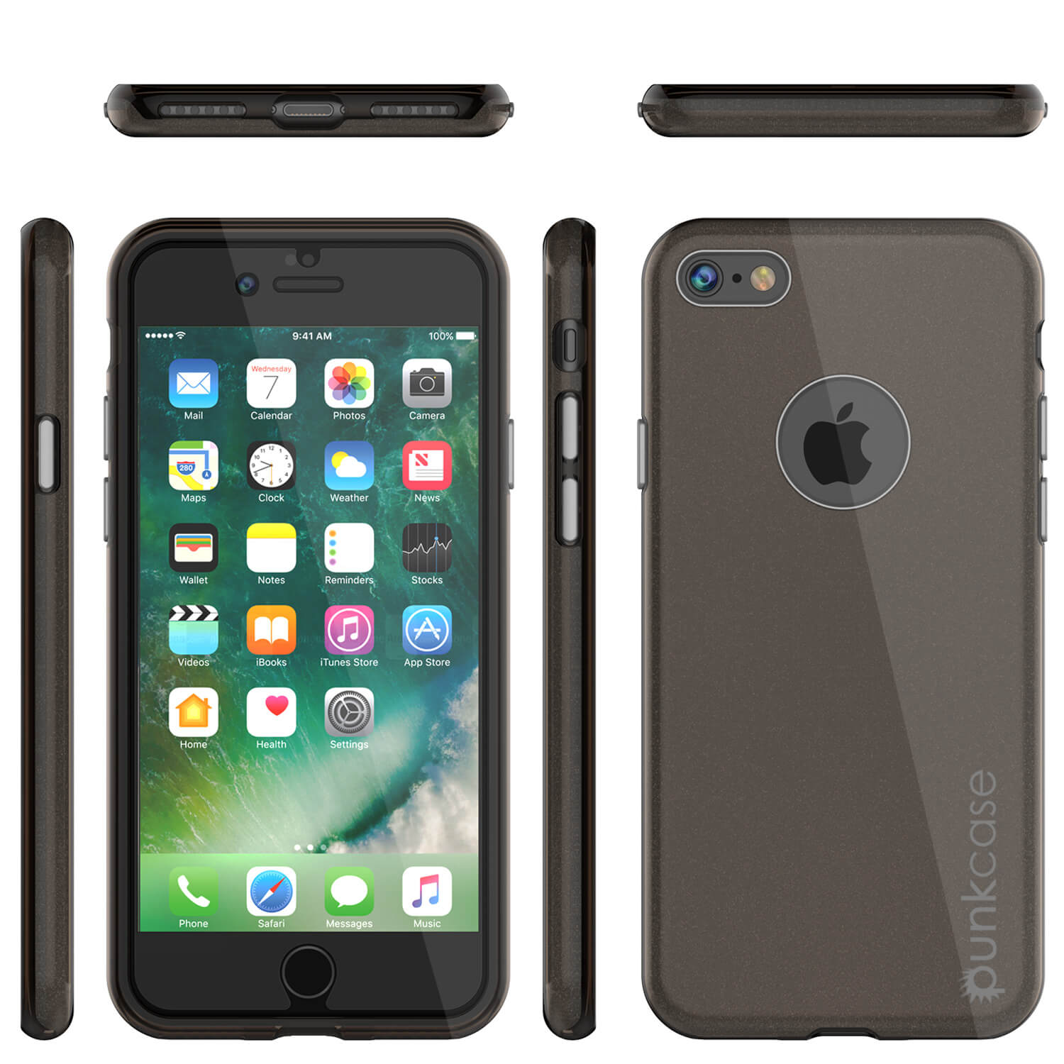 iPhone 6s/6 Case PunkCase Galactic Black Series Slim w/ Tempered Glass | Lifetime Warranty