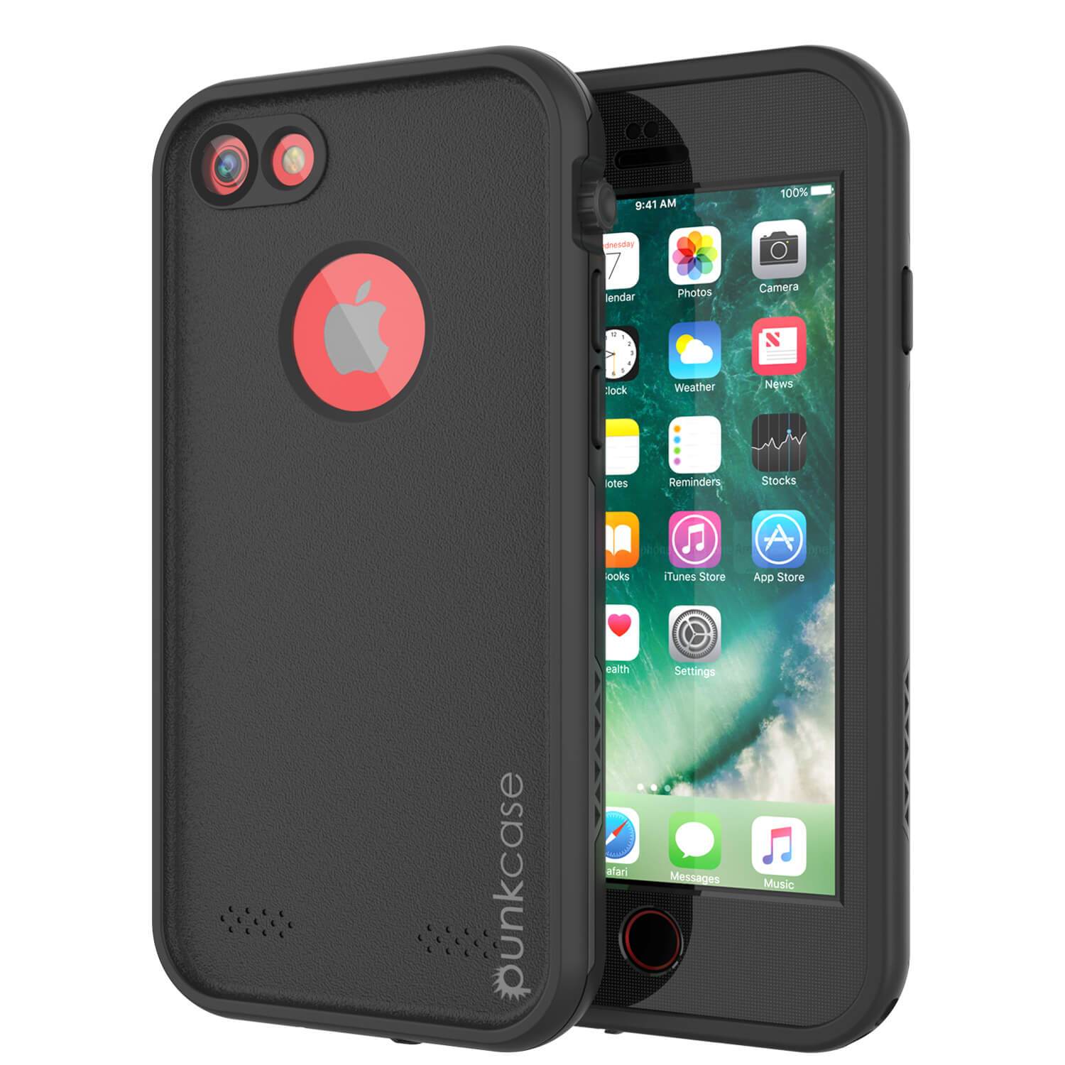 Capa à prova d'água para iPhone 8, série preta Punkcase SpikeStar | Ajuste fino 6,6 pés subaquático IP68