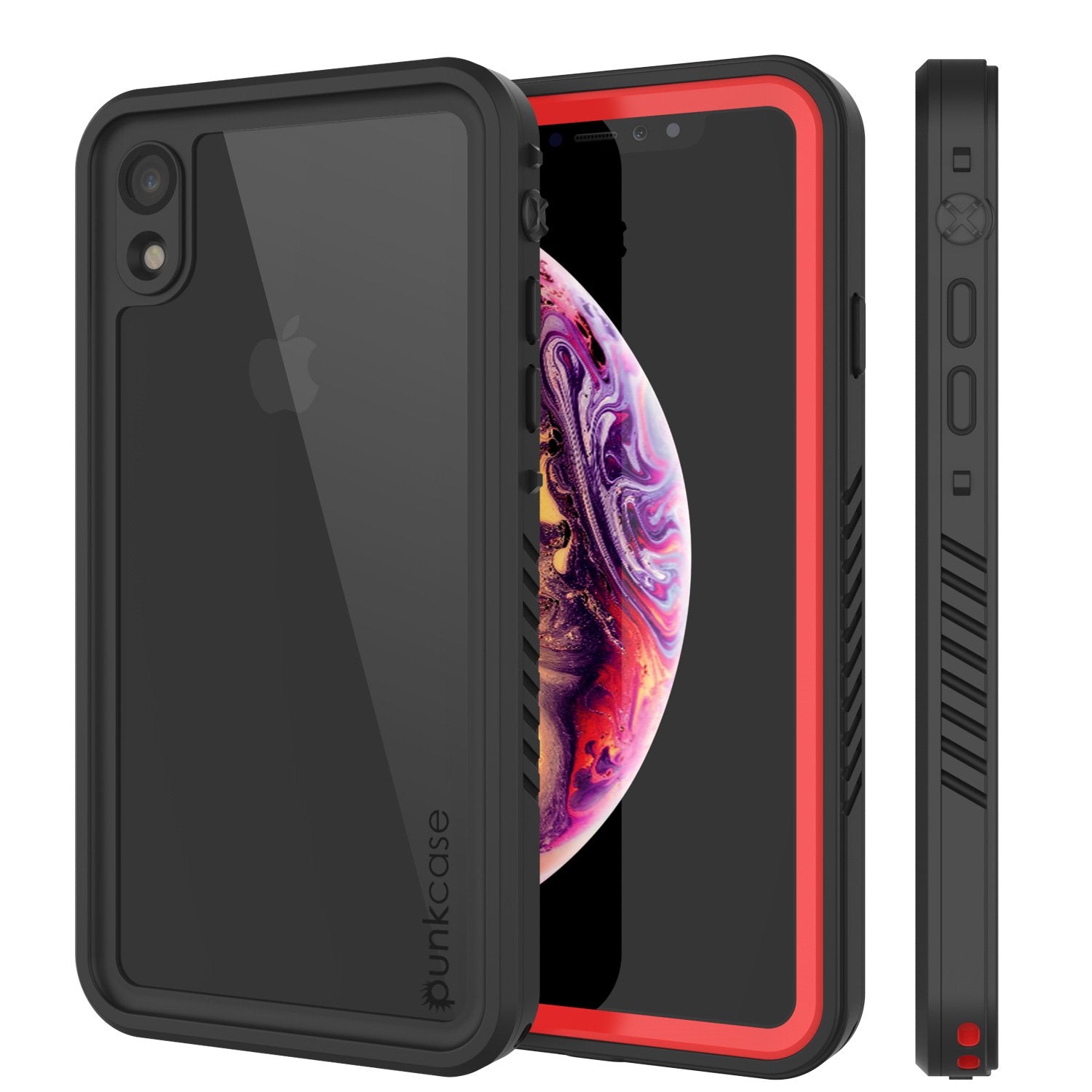 Capa à prova d'água para iPhone XR, Punkcase [Série Extrema] Cobertura de Armadura com Protetor de Tela Integrado [Vermelho]
