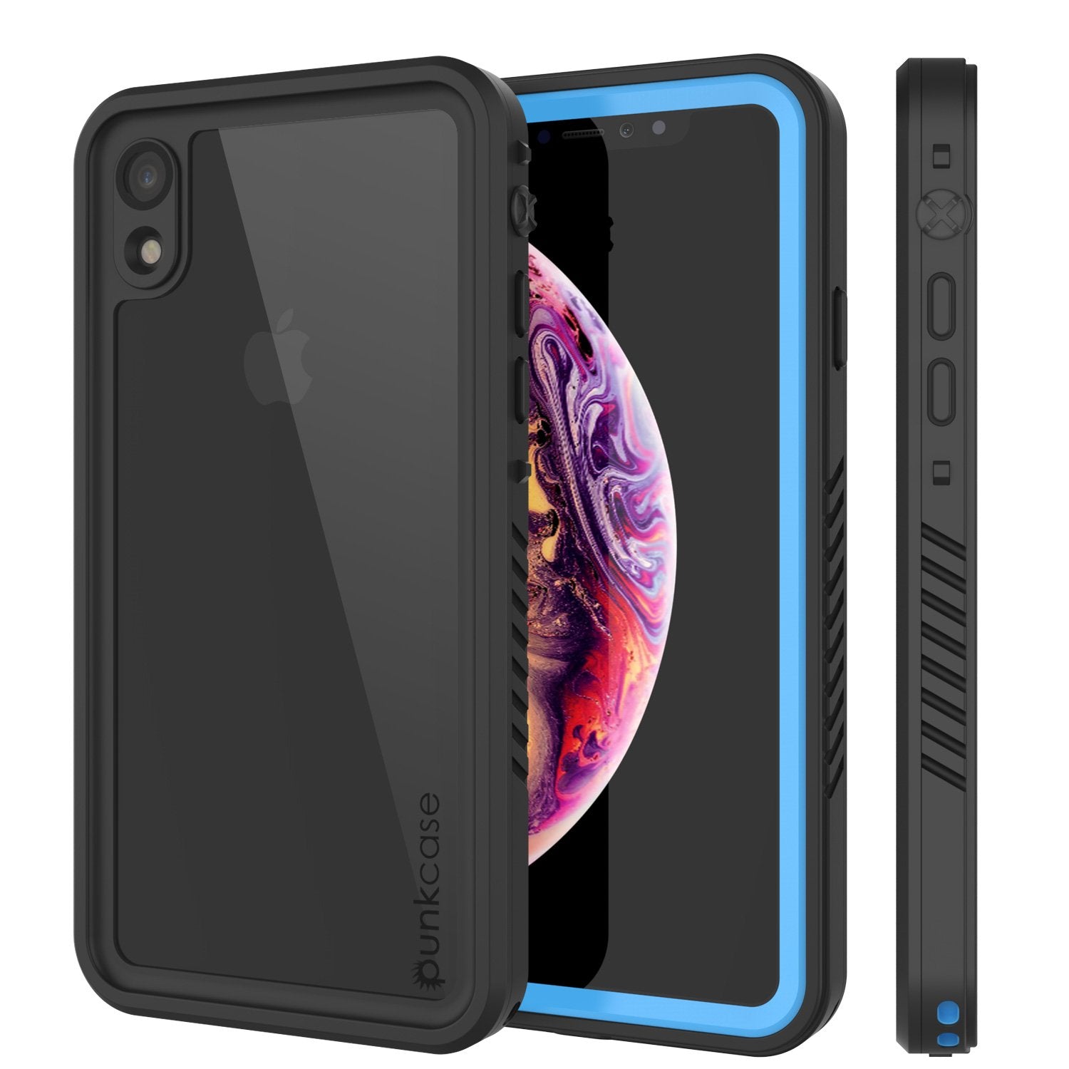 Capa à prova d'água para iPhone XR, Punkcase [Série Extrema] Cobertura de Armadura com Protetor de Tela Incorporado [Azul Claro]