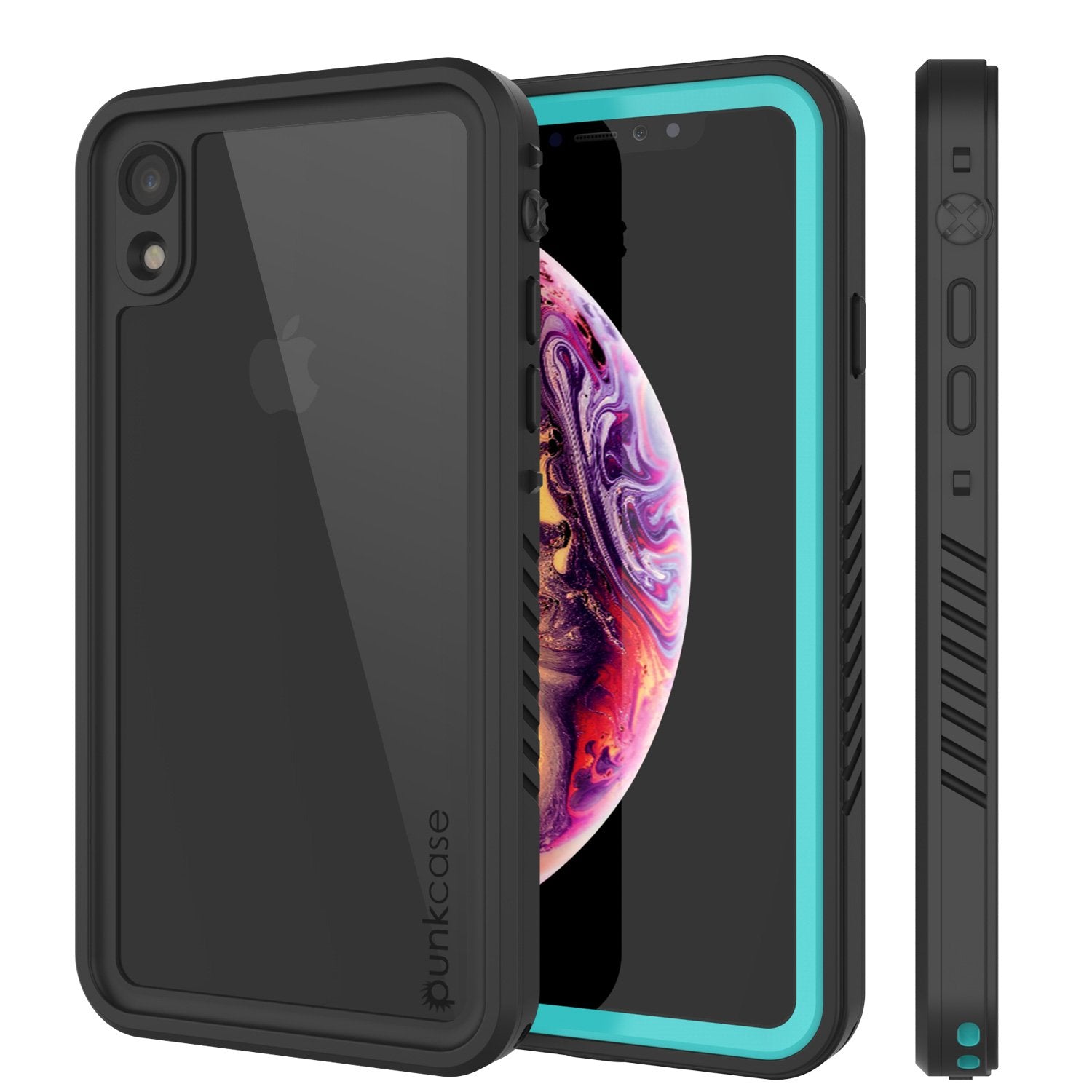 Capa à prova d'água para iPhone XR, Punkcase [Série Extreme] Capa de armadura com protetor de tela embutido [Azul-Petróleo]