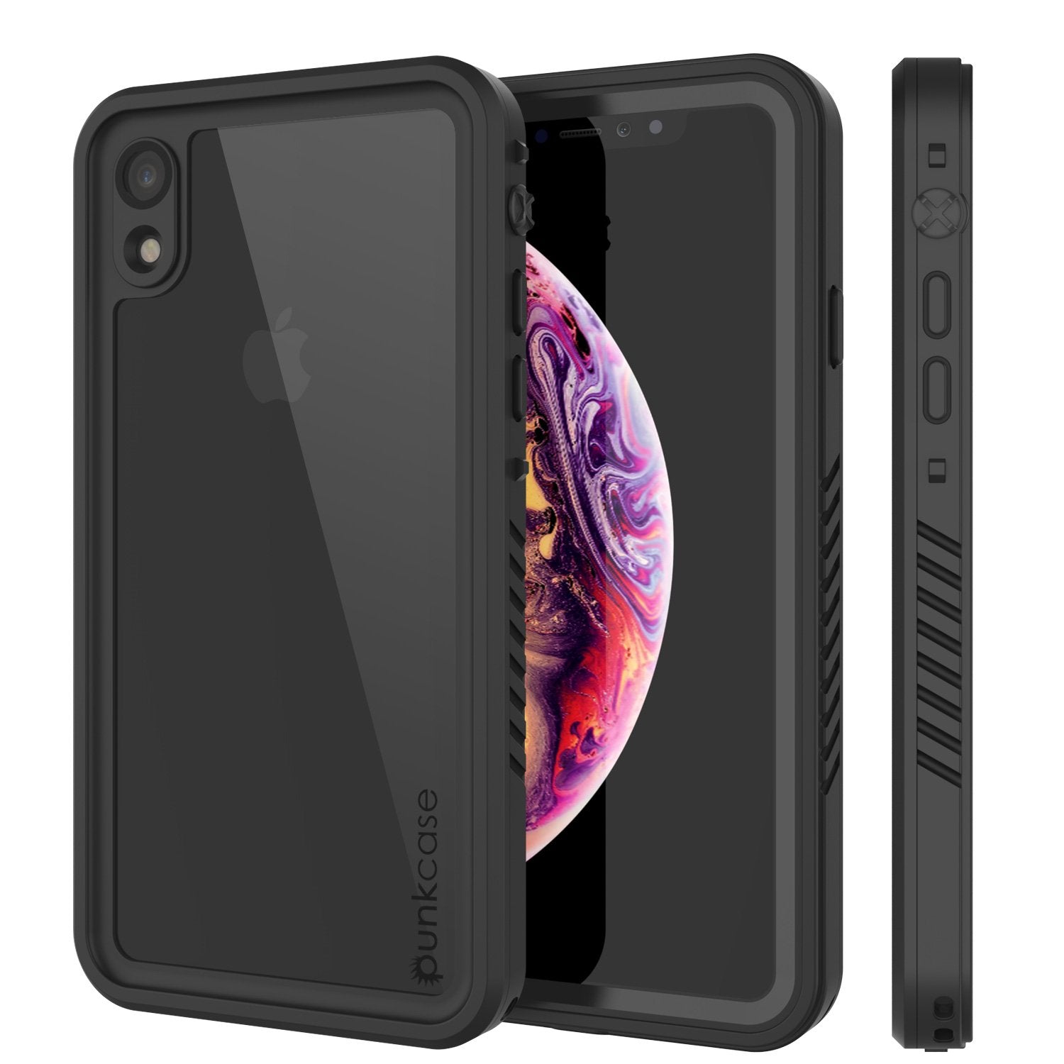Capa à Prova d'Água para iPhone XR, Punkcase [Série Extreme] Cobertura de Armadura com Protetor de Tela Incorporado [Preto]