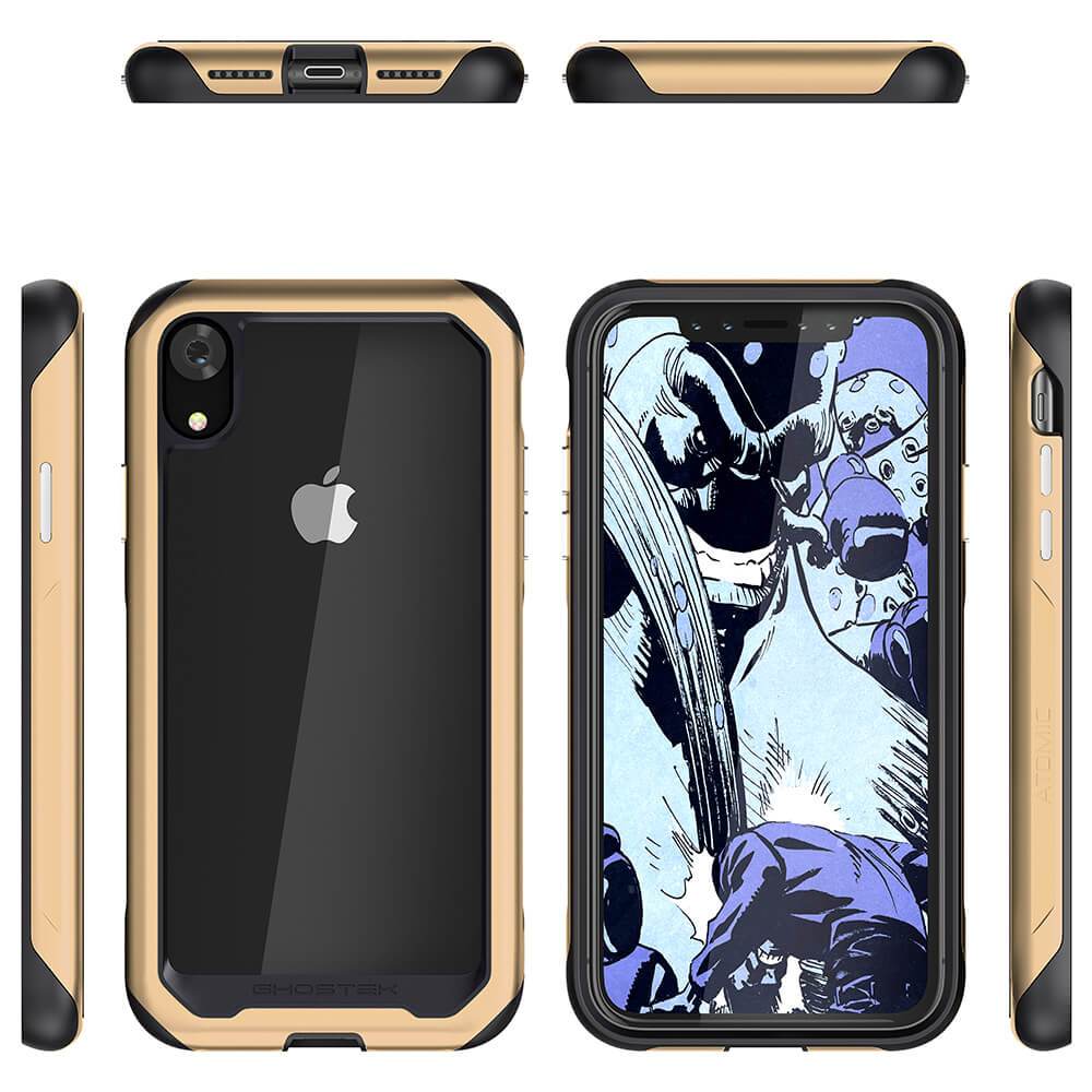 iPhone Xr Case, Ghostek Atomic Slim 2 Series  for iPhone Xr Rugged Heavy Duty Case|GOLD (Color in image: Red)