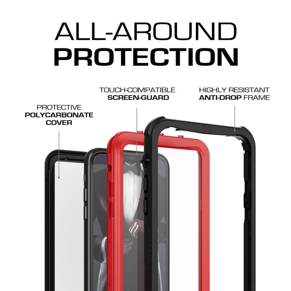 iPhone Xr  Case ,Ghostek Nautical Series  for iPhone Xr Rugged Heavy Duty Case |  RED 