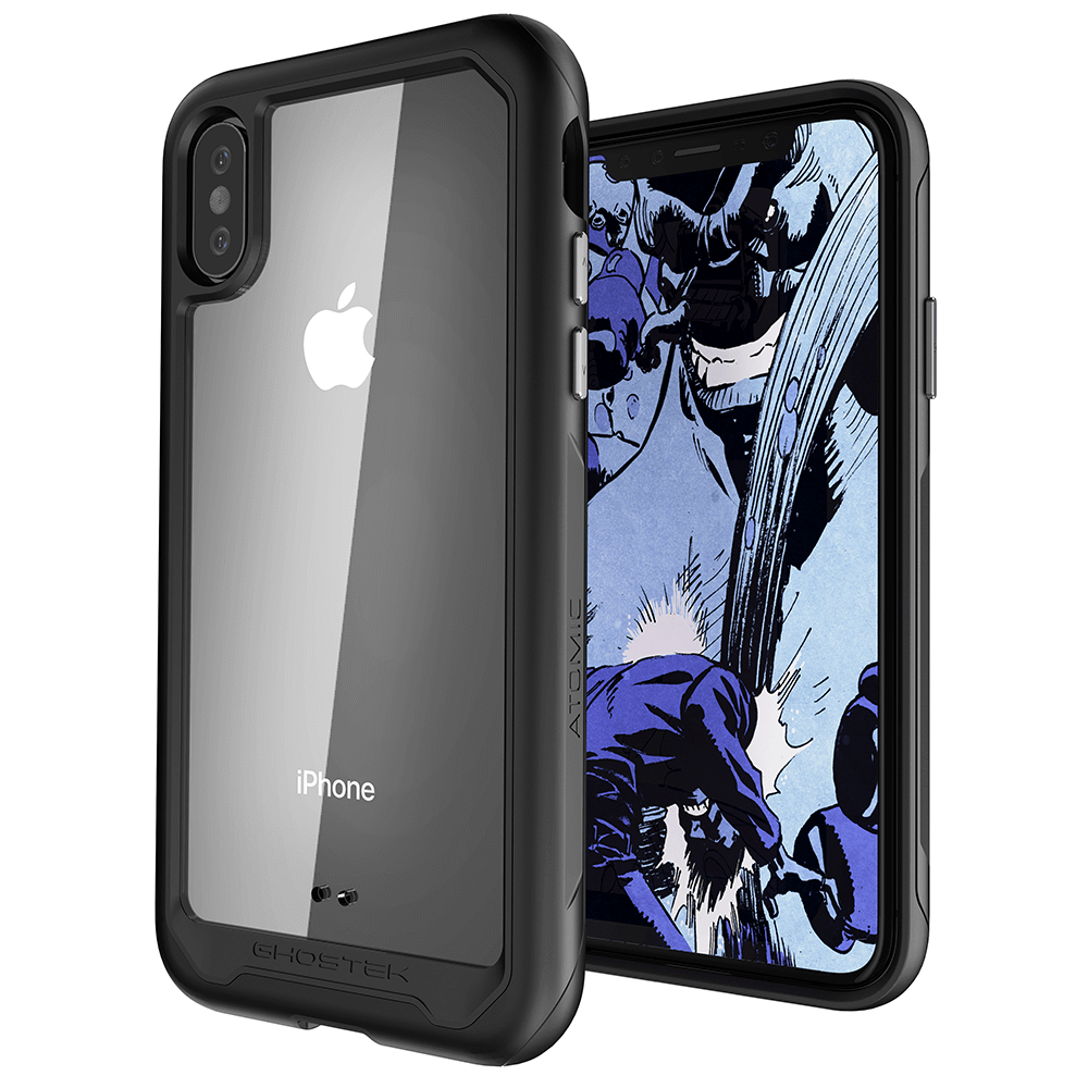 Capa para iPhone Xs Max, Ghostek Atomic Slim 2 Series para iPhone Xs Max Capa Resistente e Resistente|PRETO