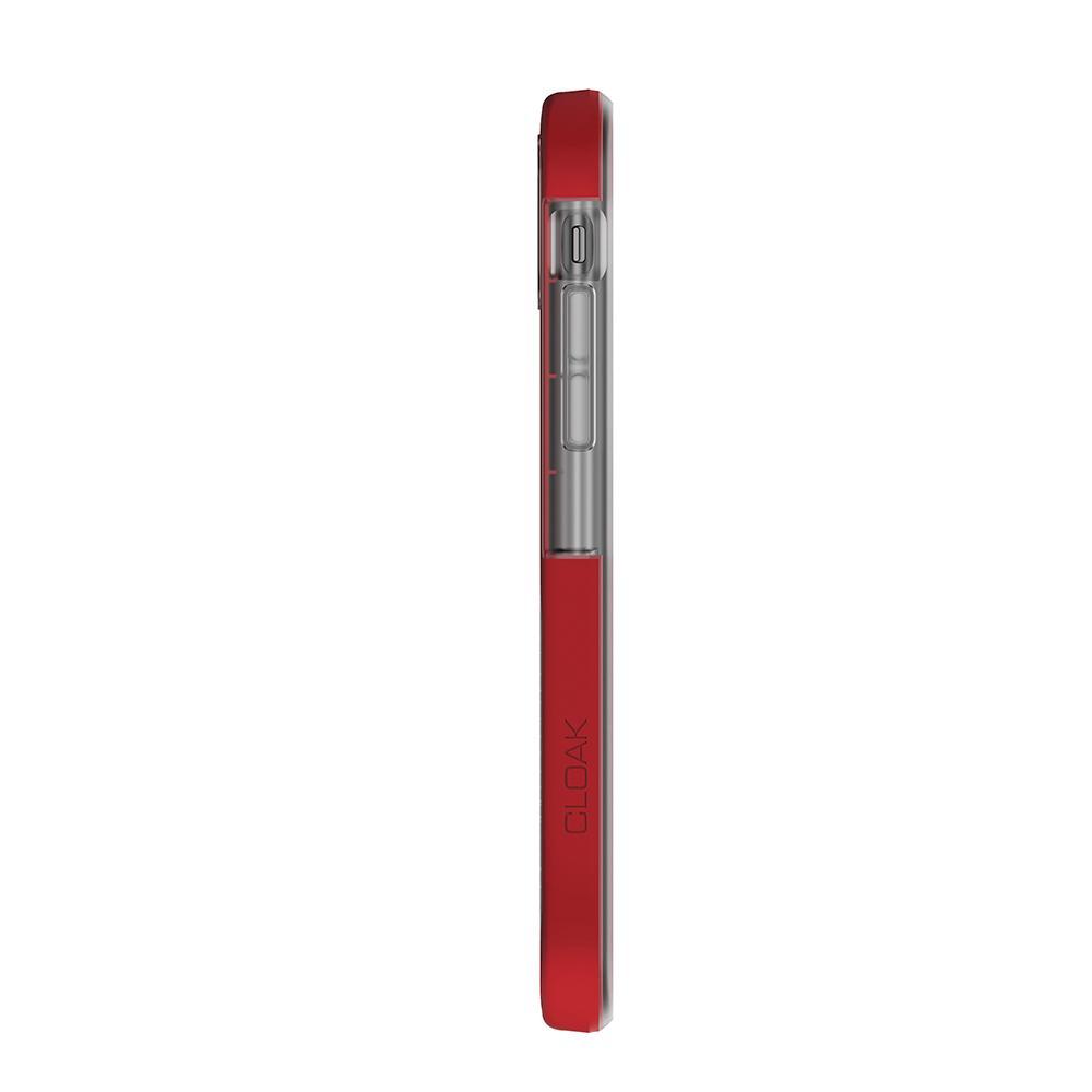 iPhone Xs Max Case, Ghostek Cloak 4 Series  for iPhone Xs Max / iPhone Pro Case | RED-CLEAR 