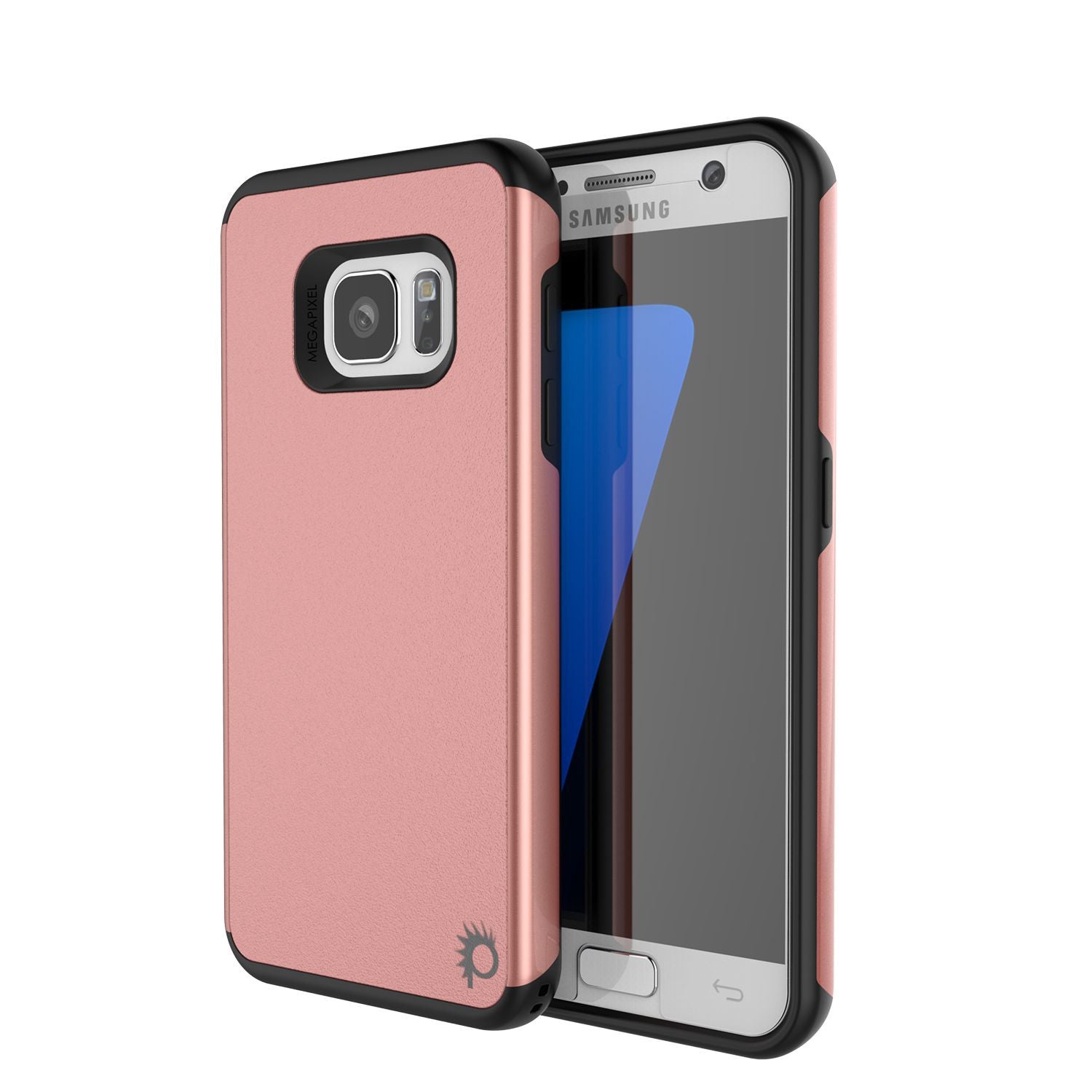 Capa Galaxy S7 PunkCase Galactic Rose Gold Series Slim Armor Capa Macia com Vidro Temperado