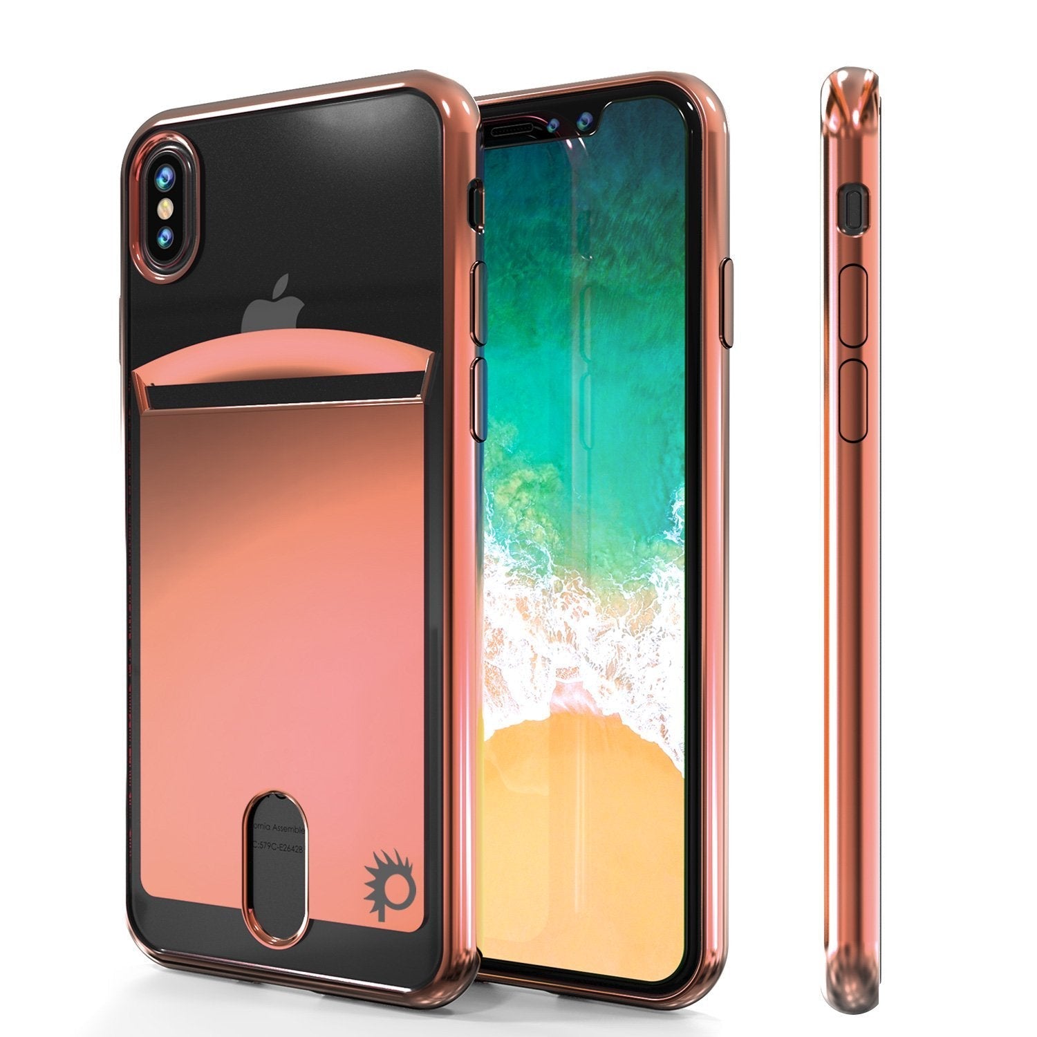 Capa para iPhone X, PUNKcase [Série LUCID] Capa protetora de ajuste slim de dupla camada com armadura resistente a arranhões e protetor de tela PUNKSHIELD [Rosa Pink]
