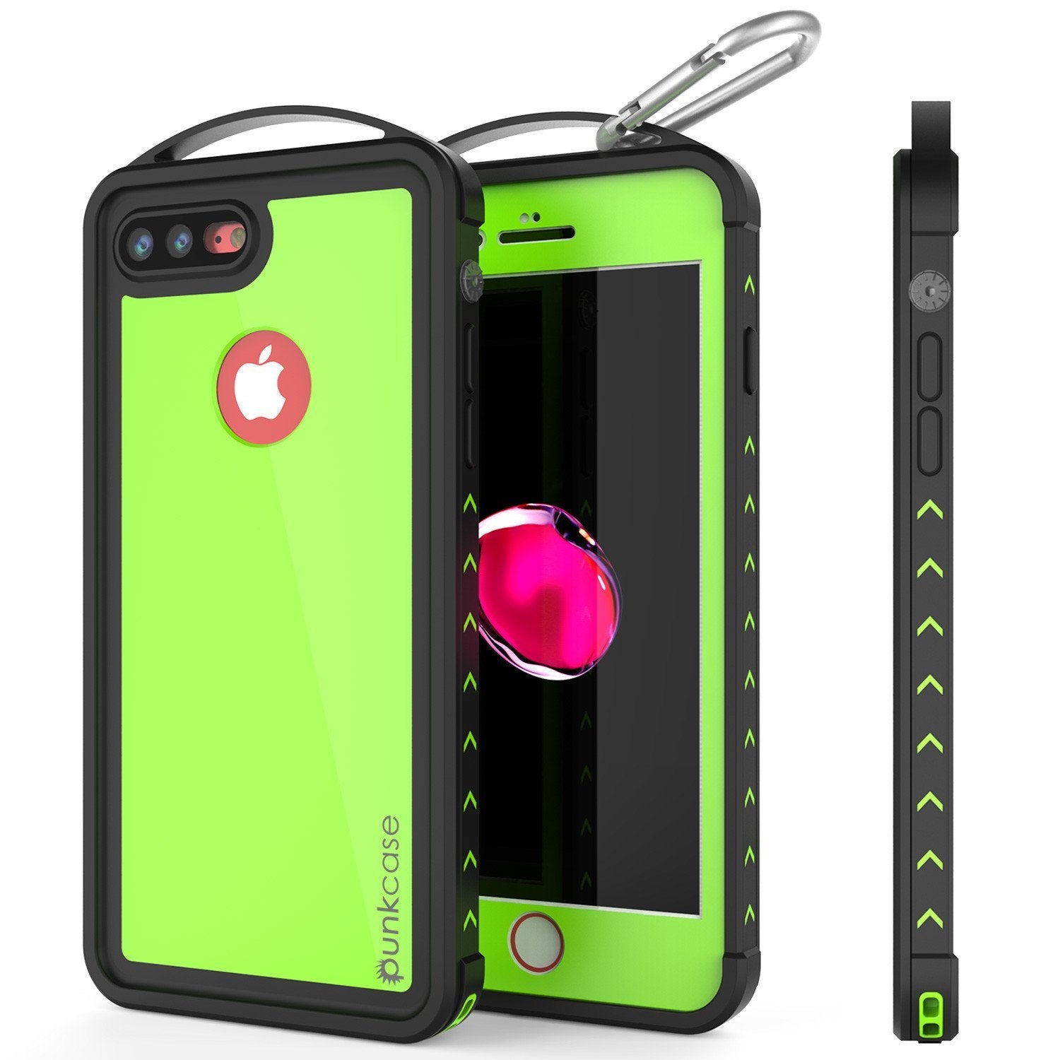 Capa à prova d'água para iPhone 8+ Plus, série Punkcase ALPINE, verde claro | Tampa resistente de armadura pesada